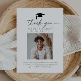 Tarjeta de agradecimiento de foto de graduación de