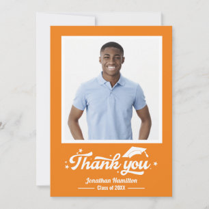 Tarjeta de agradecimiento de foto de graduación na