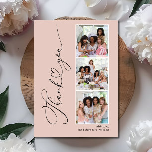 Tarjeta de agradecimiento de foto de la ducha nupc