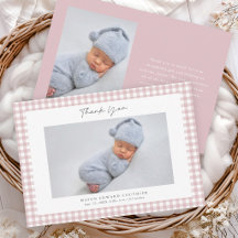 Tarjeta de agradecimiento de foto de niñas con est