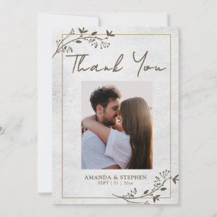 Tarjeta de agradecimiento de foto de pareja con ma