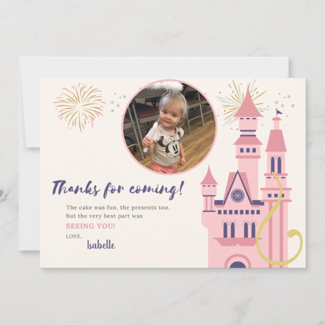 Tarjeta de agradecimiento de foto de Rapunzel (Anverso)