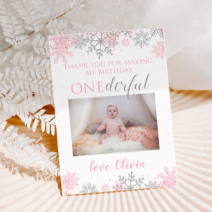 Tarjeta de agradecimiento de foto de Winter ONEder