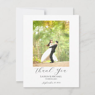 Tarjeta de agradecimiento de foto elegante