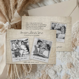Tarjeta de agradecimiento de foto instantánea vint