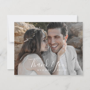 Tarjeta de agradecimiento de foto minimalista