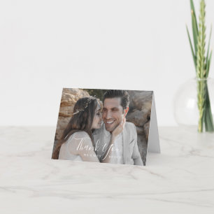 Tarjeta de agradecimiento de foto minimalista