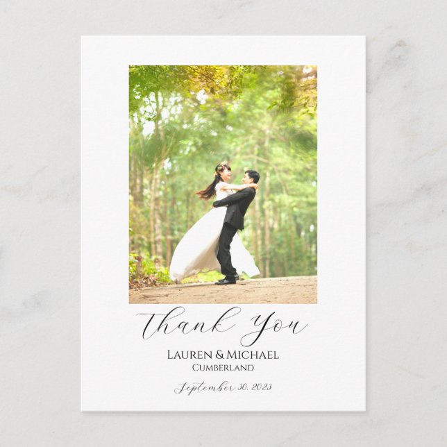 Tarjeta de agradecimiento de foto presupuesto - po (Anverso)