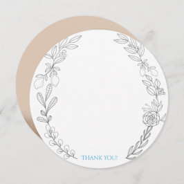 Tarjeta de agradecimiento de foto redonda de Georg