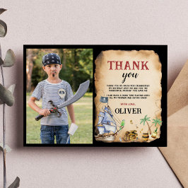 Tarjeta de agradecimiento de fotos de fiesta de cu