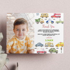 Tarjeta de agradecimiento de fotos de fiesta de cu