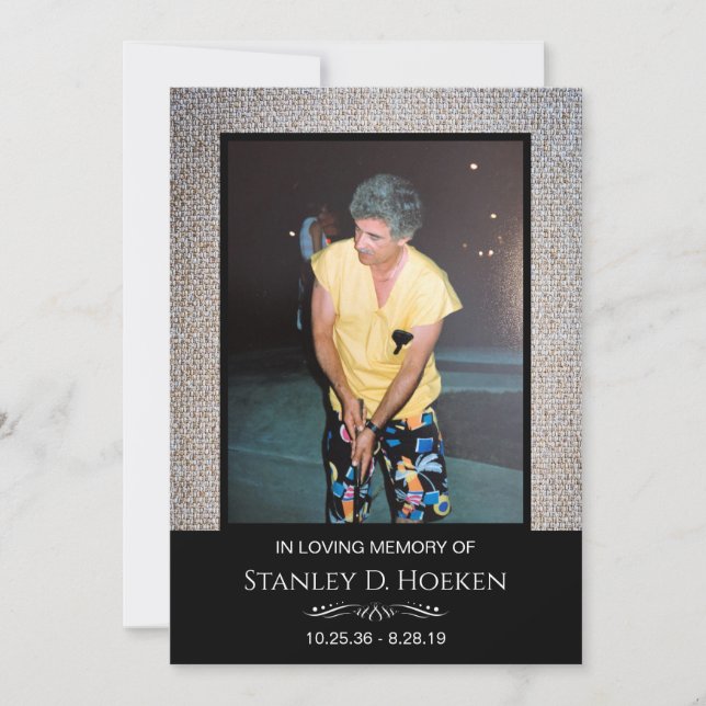 Tarjeta de agradecimiento de Four Photo Funeral (Anverso)