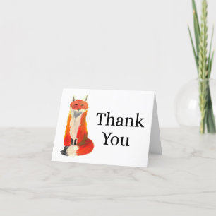 Tarjeta de agradecimiento de Fox pintada