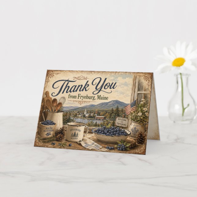 Tarjeta de agradecimiento de Fryeburg Maine (Planta pequeña)