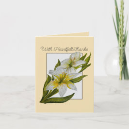 Tarjeta de agradecimiento de funeral católico con 