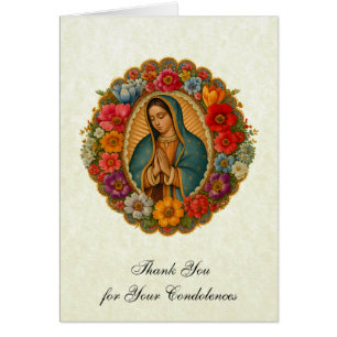 Tarjeta de agradecimiento de funeral de Guadalupe 