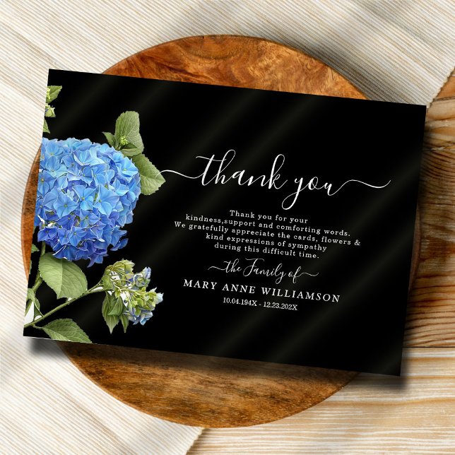 Tarjeta de agradecimiento de funeral de script (Subido por el creador)