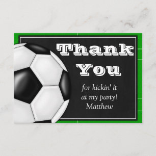 Tarjeta de agradecimiento de fútbol para jugadores