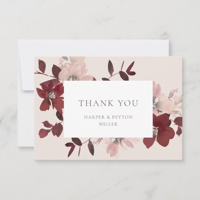 Tarjeta de agradecimiento de Garden Love Flat (Anverso)