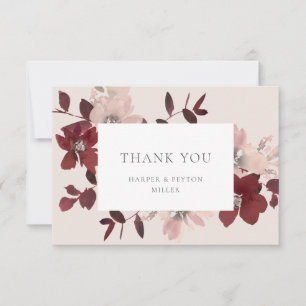 Tarjeta de agradecimiento de Garden Love Flat