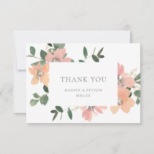 Tarjeta de agradecimiento de Garden Love Flat