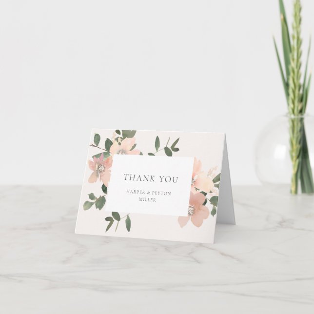 Tarjeta de agradecimiento de Garden Love Flat (Anverso)