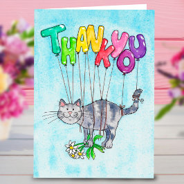 Tarjeta de agradecimiento de gato de Nicole Janes