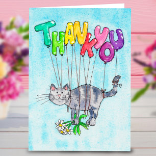 Tarjeta de agradecimiento de gato de Nicole Janes