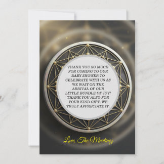 Tarjeta de agradecimiento de geometría sagrada cel