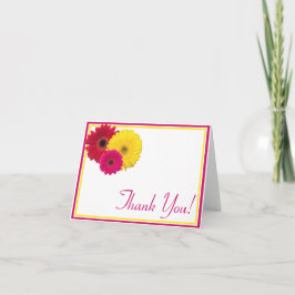 Tarjeta de agradecimiento de Gerbera Daisy Rosa Am