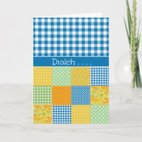 Tarjeta de agradecimiento de Gingham: Welsh Greeti
