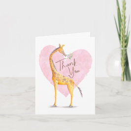 Tarjeta de agradecimiento de Giraffe Heart