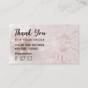 tarjeta de agradecimiento de girasol