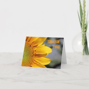 Tarjeta de agradecimiento de girasol