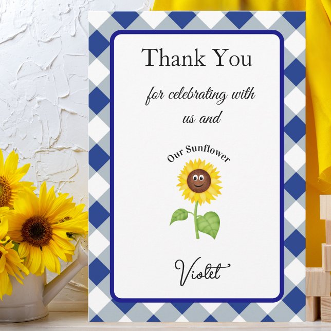 Tarjeta de agradecimiento de girasol Cumpleaños de (Sunflower Collection)