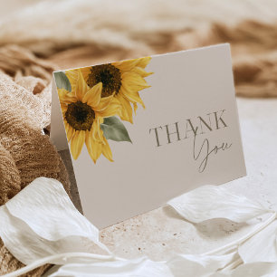 Tarjeta de agradecimiento de girasol de SUTTON