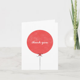 Tarjeta de agradecimiento de globo - Rojo