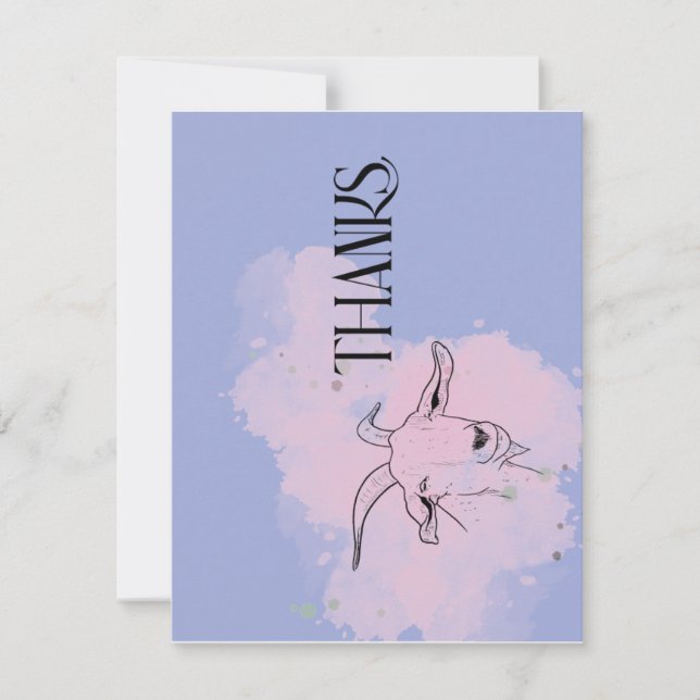 Tarjeta de agradecimiento de Goat (Anverso)