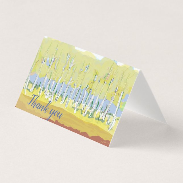 Tarjeta de agradecimiento de Golden Aspens (Anverso)