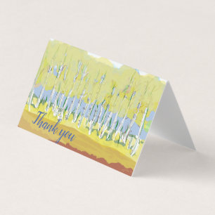 Tarjeta de agradecimiento de Golden Aspens