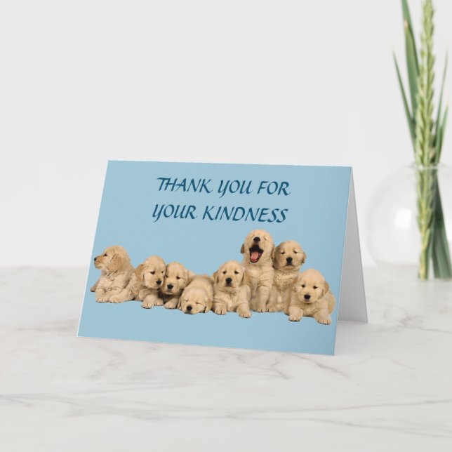 Tarjeta de agradecimiento de Golden Retriever (Anverso)