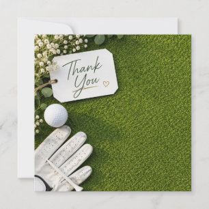 Tarjeta de agradecimiento de golf