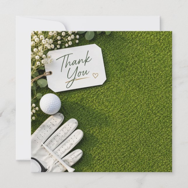 Tarjeta de agradecimiento de golf (Anverso)