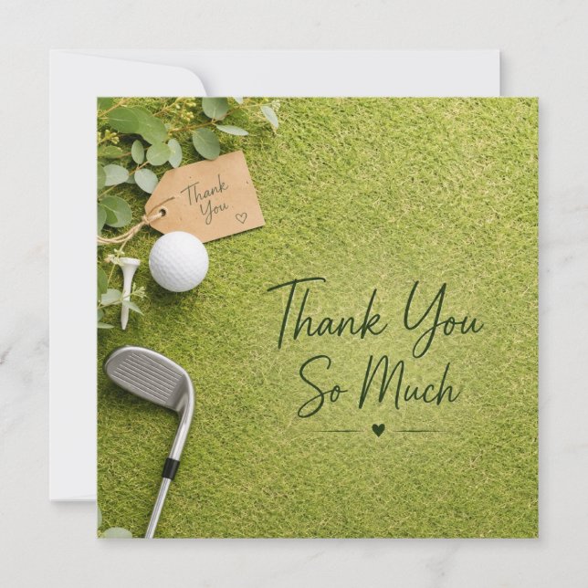 Tarjeta de agradecimiento de golf (Anverso)