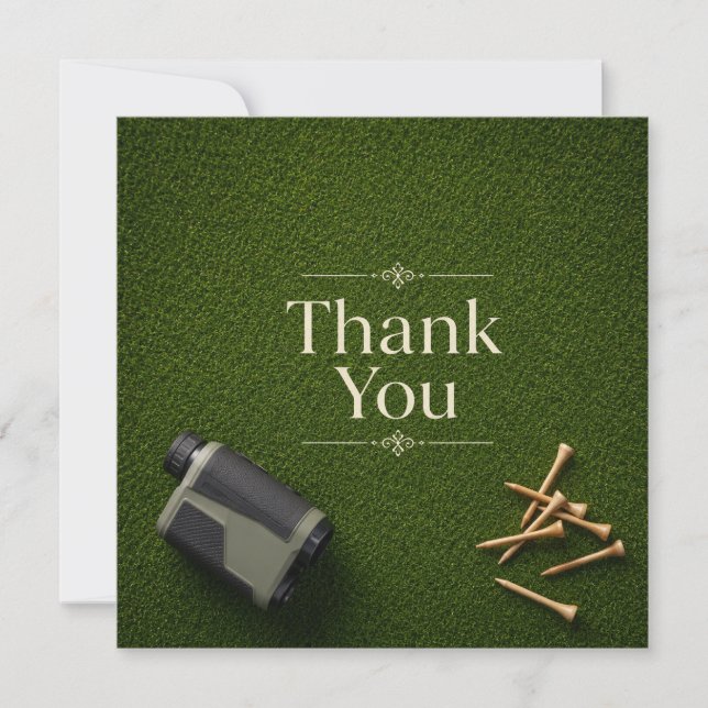 Tarjeta de agradecimiento de golf (Anverso)