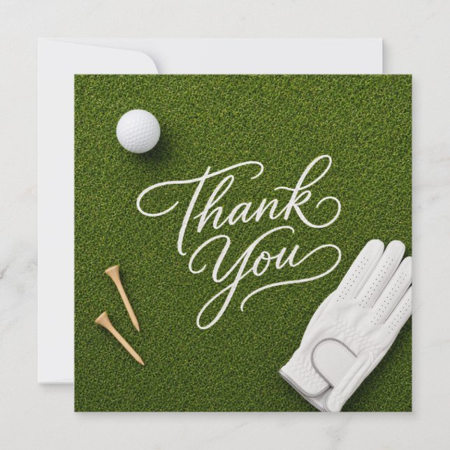 Tarjeta de agradecimiento de golf  (Anverso)