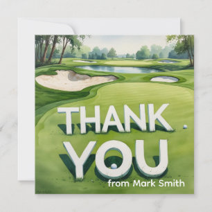 Tarjeta de agradecimiento de golf 