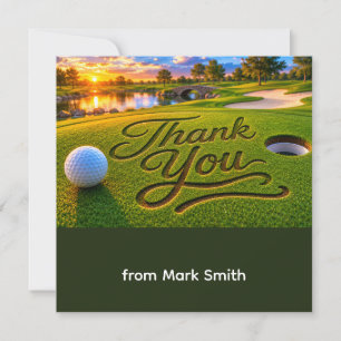 Tarjeta de agradecimiento de golf 