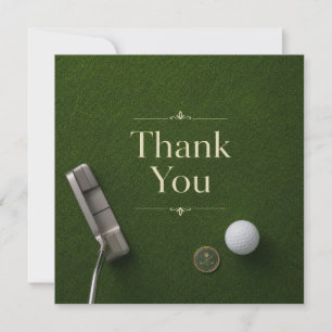 Tarjeta de agradecimiento de golf