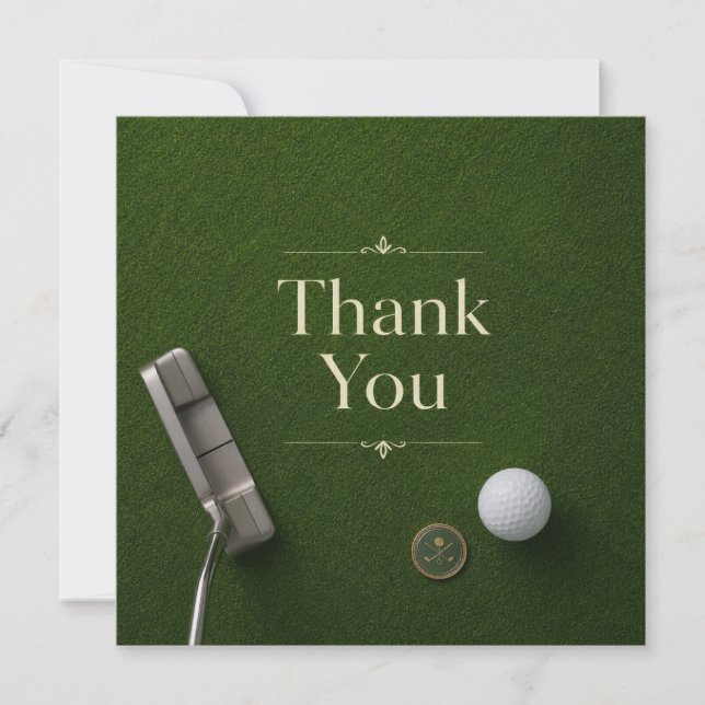 Tarjeta de agradecimiento de golf (Anverso)